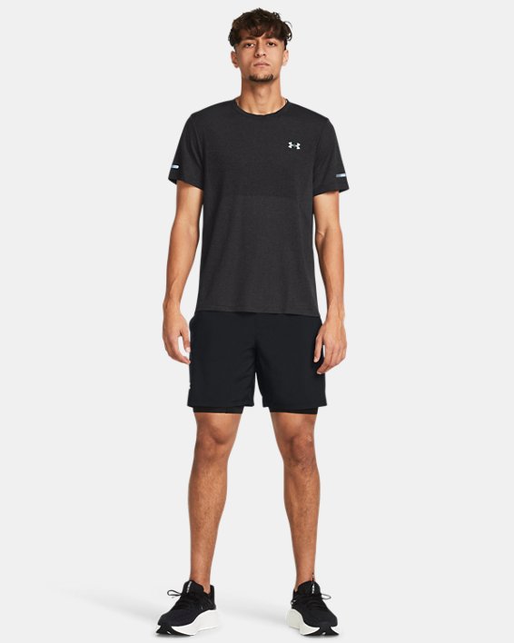 Men's UA Launch 2-in-1 7" Shorts in Black image number 2